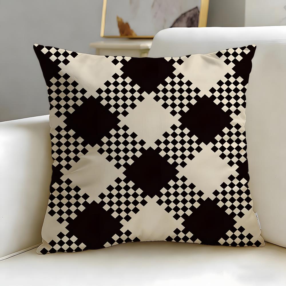 Cute Cartoon Texture Cushion Cover Soft  EasyWash Pillow Case  Versatile for Couch Bed Travel and Office