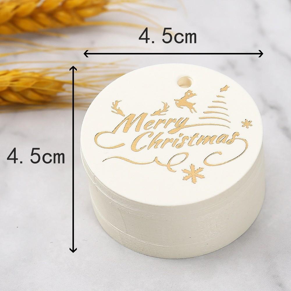 100Pcs Handmade Christmas Tags White Red Paper Hand Gift Hanging Tag  Festive & Party Supplies