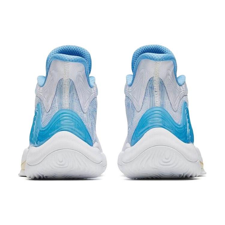 New Anta Mountain 2 Cushioning Anti Slip And Wear Resistant Coverage Mid Top Basketball Shoes Men's Light Purple Blue 112241601-1