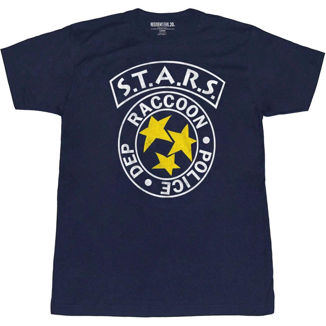 Resident Evil RPD Stars Raccoon City Police 100% Cotton T-shirt Mens Tees Top 2XL