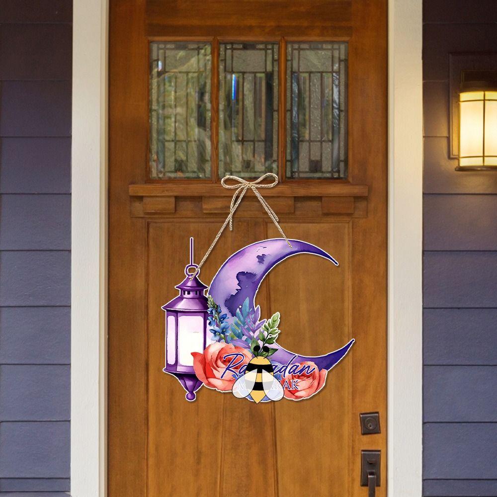 

4pcs Festival Ramadan Star Moon Pendant Ramadan Kareem Door Sign Muslim Islamic 4pcs