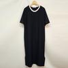 Shop   Women S Korean Colorblock Roundneck Smocked Long dreSS Black Ll Wdr 4673