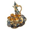 8pcs With Tea Tray Turkish Tea Set Gold Blue Tea Pot Cup Set Tea Sets Tea Glass Set  For Party