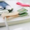 Storage Leather Cable Winder Buckle Holder Data Cable Organizers Cord Winder  Desktop