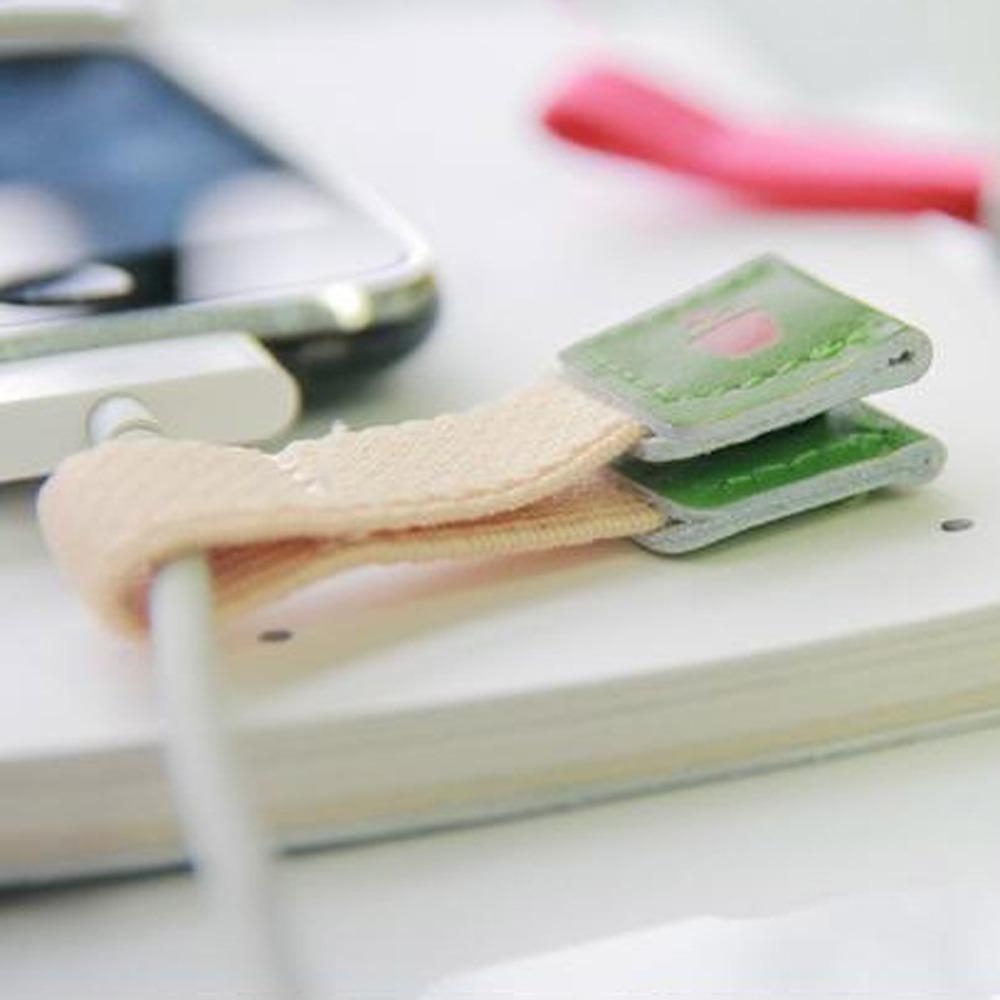 Storage Leather Cable Winder Buckle Holder Data Cable Organizers Cord Winder  Desktop