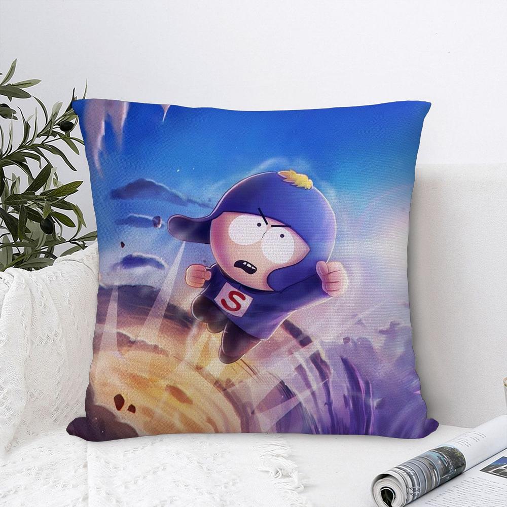 Cartoon Classic S-South P-Park Pillow Case Plush Fabric Soft  Pillowcase Double Sided Print Cushion Cover Household Gifts