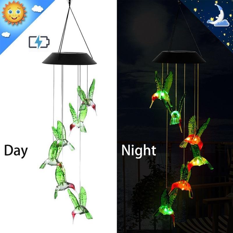 Colorful Solar-powered Wind Chime Lights For Magical Garden Atmosphere