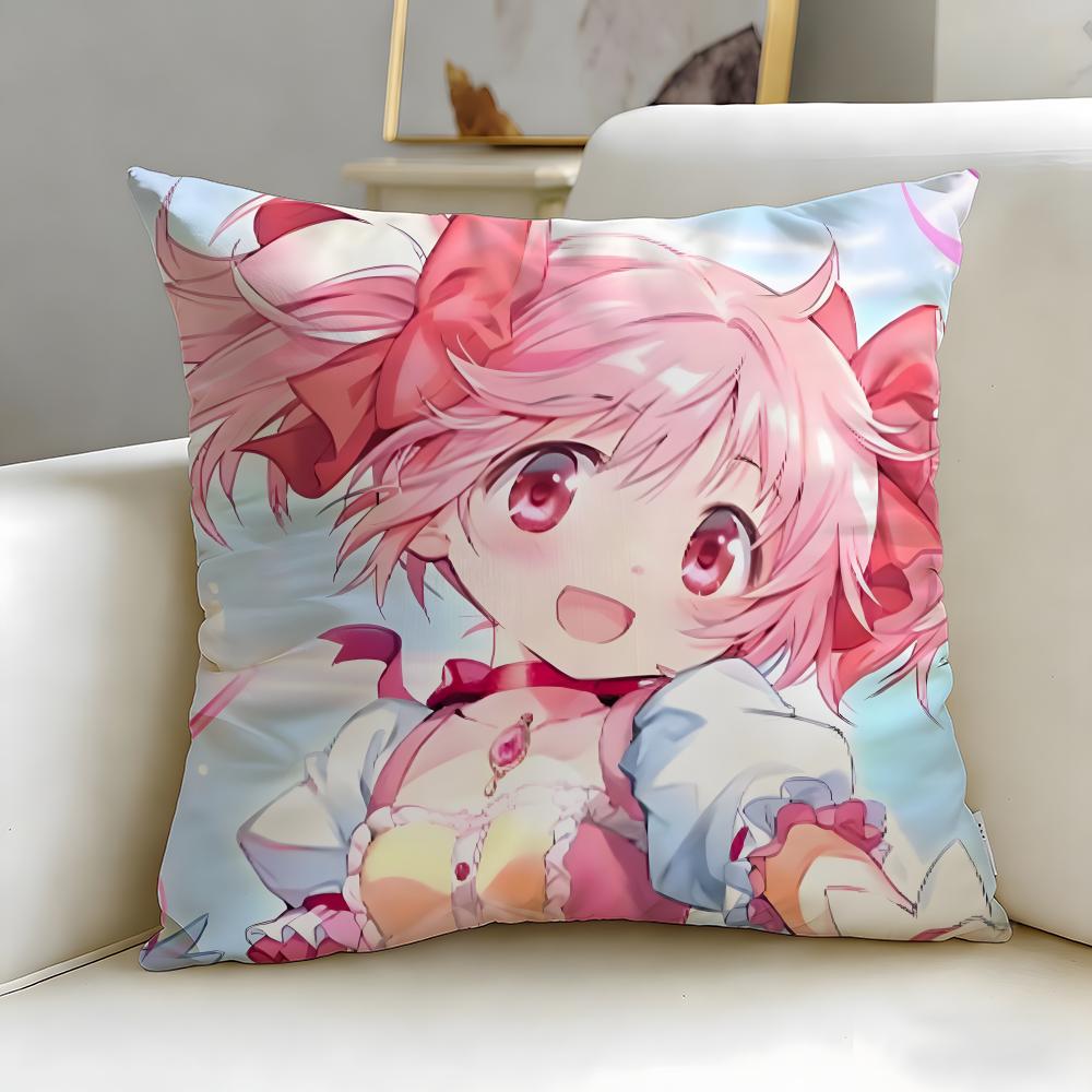 

Классический аниме чехол для подушки Puella Magi Madoka Magica Мягкий Легко стирающийся Чехол для подушки Универсальный для дивана Кровати Путешествий и Офиса 30X30cm