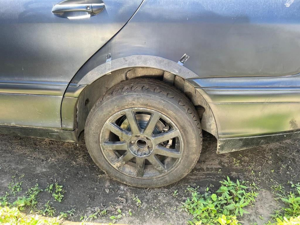 Накладки на арки (4 шт, черные, ABS-пластик) для Mercedes S-сlass W220