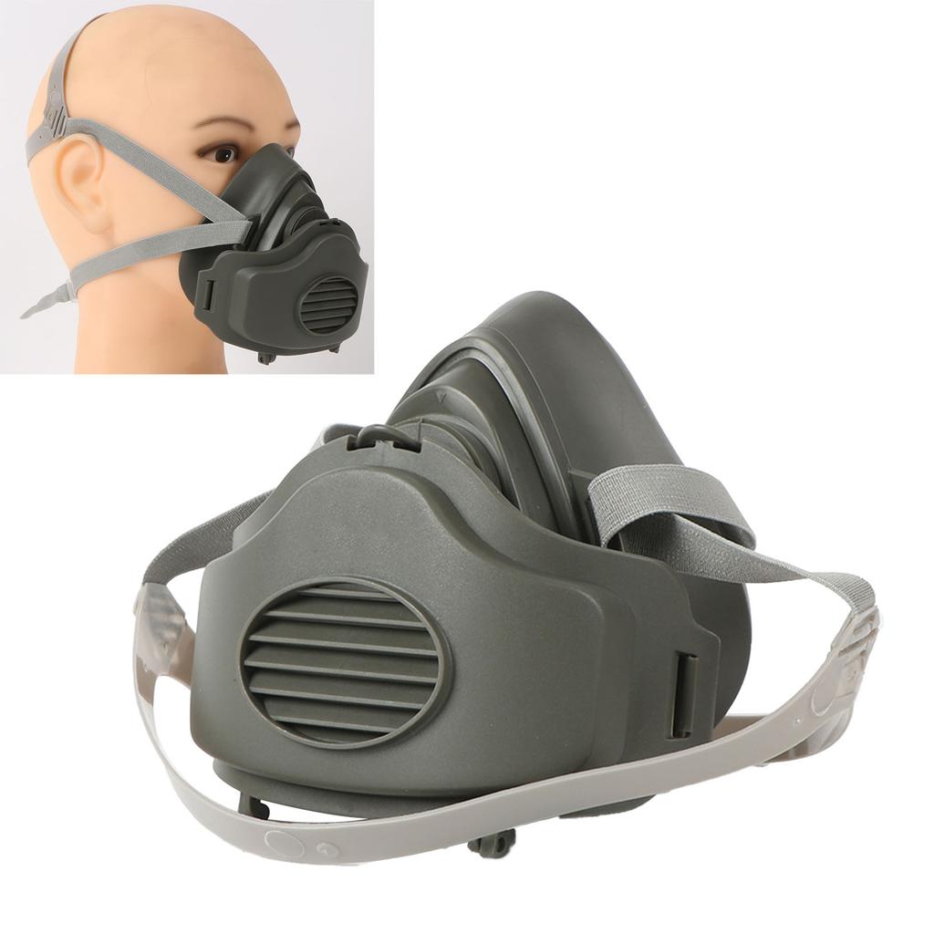Reusable Respirator Dust Proof Rubber Breathable Washable Industrial Half Facepiece for Coal Mine Work 60PCS Filter
