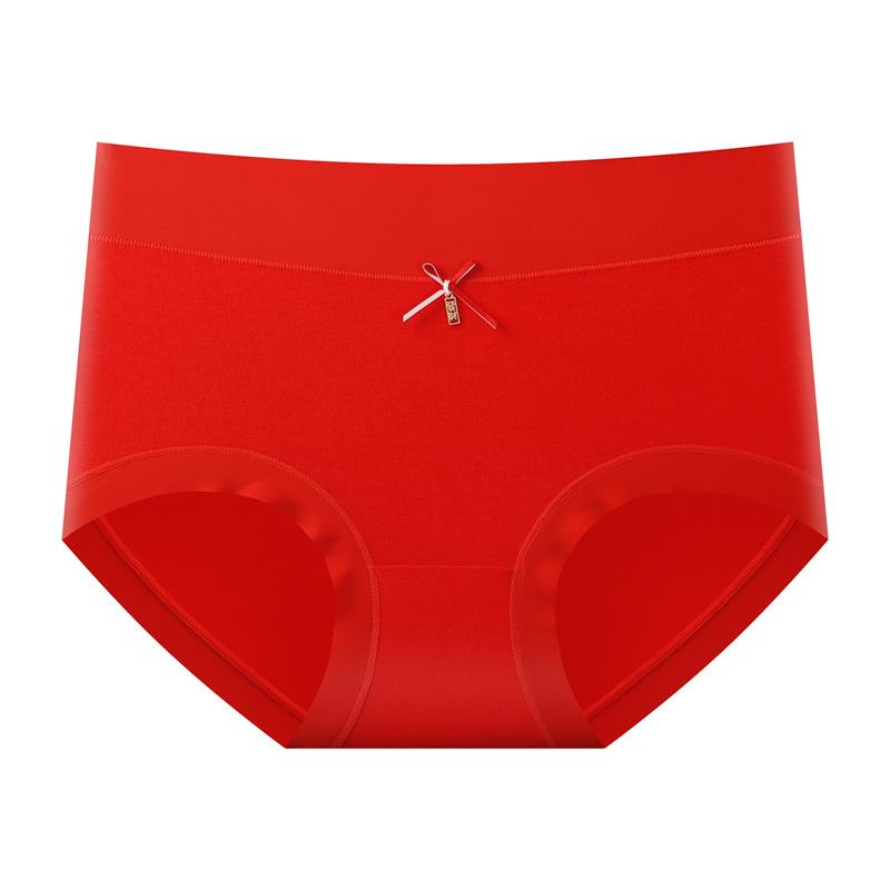 

Женские мягкие модальные бесшовные трусы средней посадки - Счастливый красный свадебное нижнее белье 2XL (145-165 lbs)