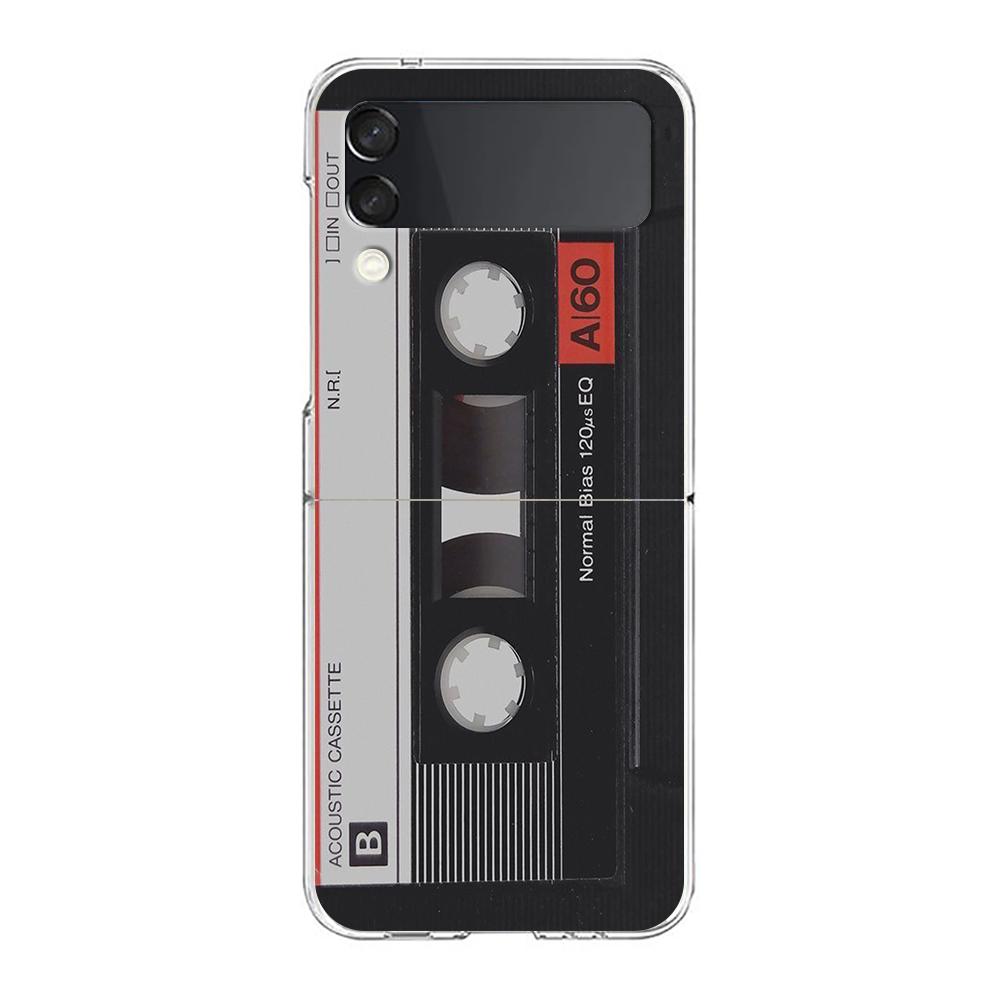 Kaseton Retro Twarde Etui PC Na Telefon Samsung Galaxy Z Flip 5 4 3 Przezroczyste Etui Na Galaxy Z Flip6 Wstrząsoodporna Torba