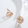 Fashion Glossy Dangle Earrings  Rose Gold Color Unique Natural Zircon Earrings For Women High Daily Fine Jewelry