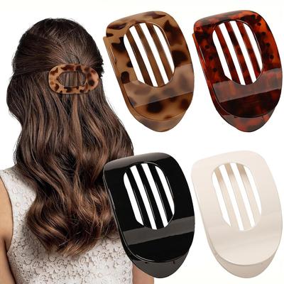 Oval Hair Clip for Women, Fashion Hair Claw Grip, Stylish Hair Accessories
