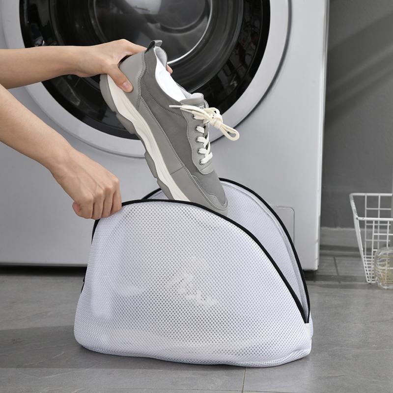 Thickened Mesh Laundry Bags Portable Travel Shoe Washing Machine Bags Sock Underwear Organizer