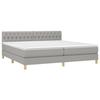 Maison Exclusive - Sommier à lattes de lit matelas LED Gris clair 200x200 cm Tissu