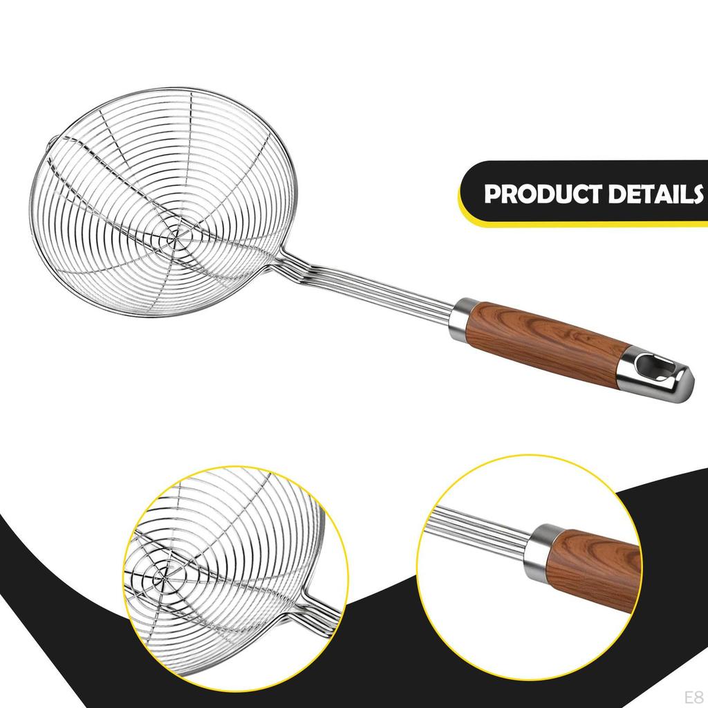 Strainer Skimmer Ladle Cooking Frying Tool Wooden Handle Wire Kitchen Utensils for