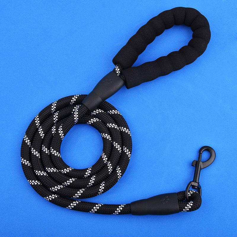 

Pet Dog Leash Reflective Outdoor Training Long Lanyard Nylon Rope Belt For Small Medium Large Big Dogs Supplies 1.5/2/3 Meter 0.8cm 150cm чёрный