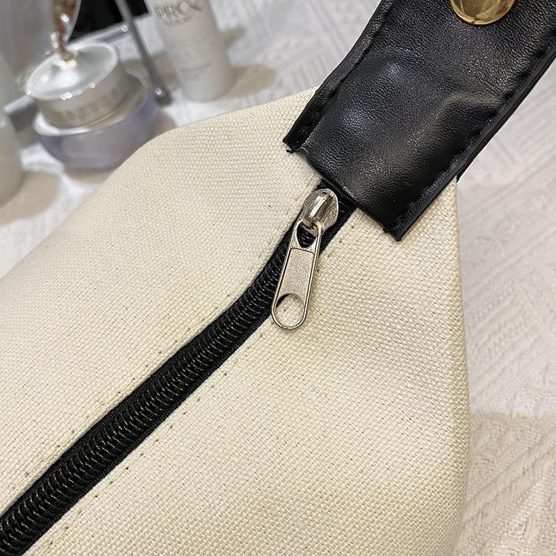 Cosmetic Bag Canvas Pillow Bag Handbag New Shoulder Bag Fashionable and Simple Small Bag