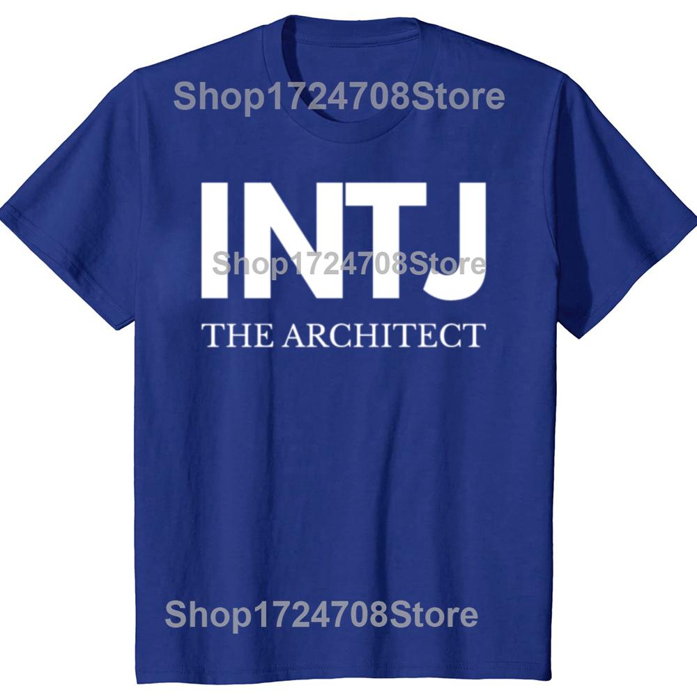 Funny INTJ The Architect Graphic T-shirts Men Women's Fashion Casual Tshirt 100% Cotton Loose Oversized Architecture T Shirt