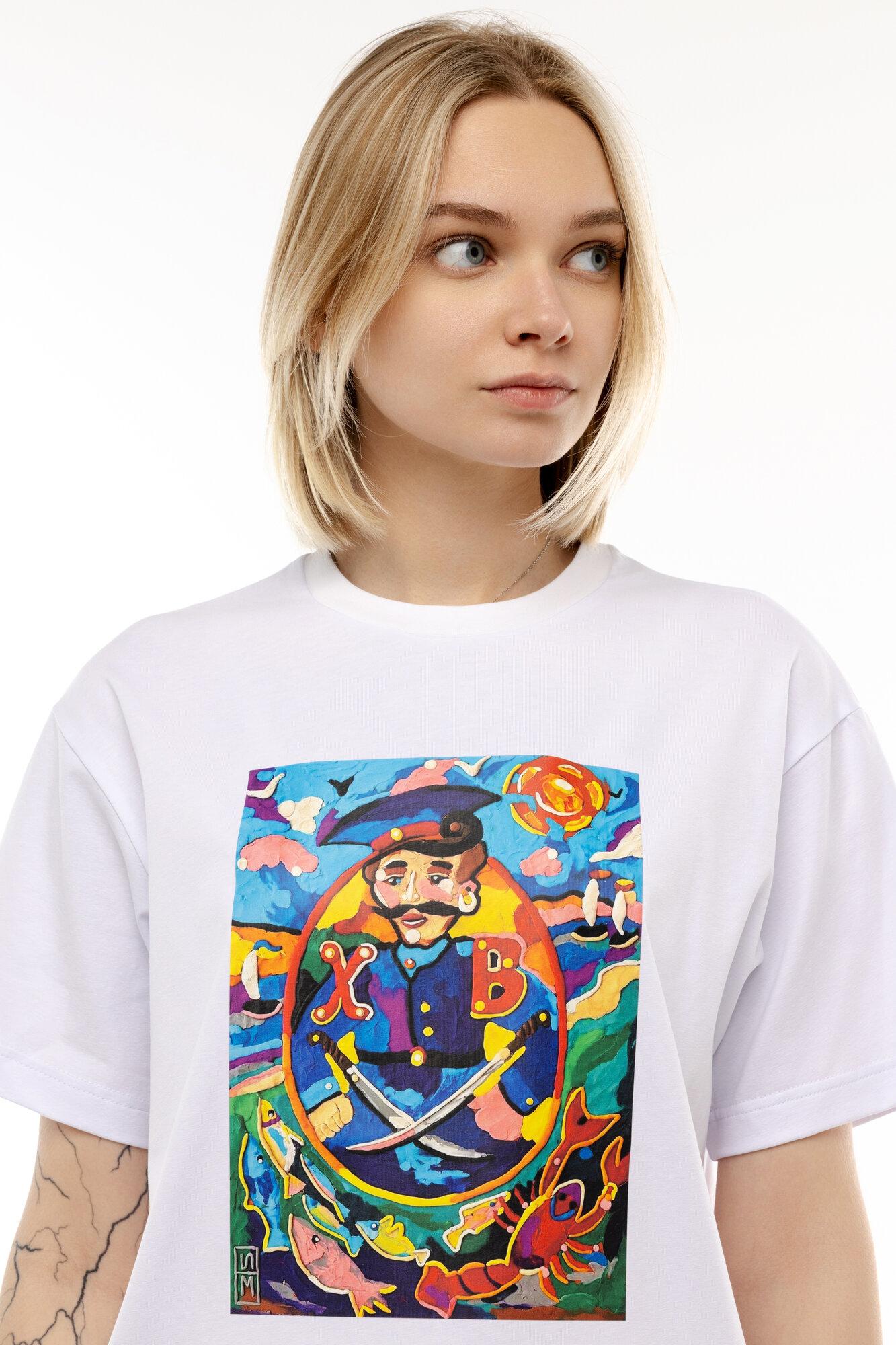 Slavic t-shirt with wolf print 2XL