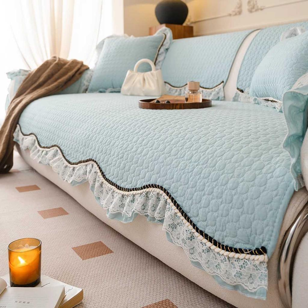Nordic ins wind sofa cushion living room sofa refurbished cotton girl heart sofa cover cloth towel simple modern seat cushion