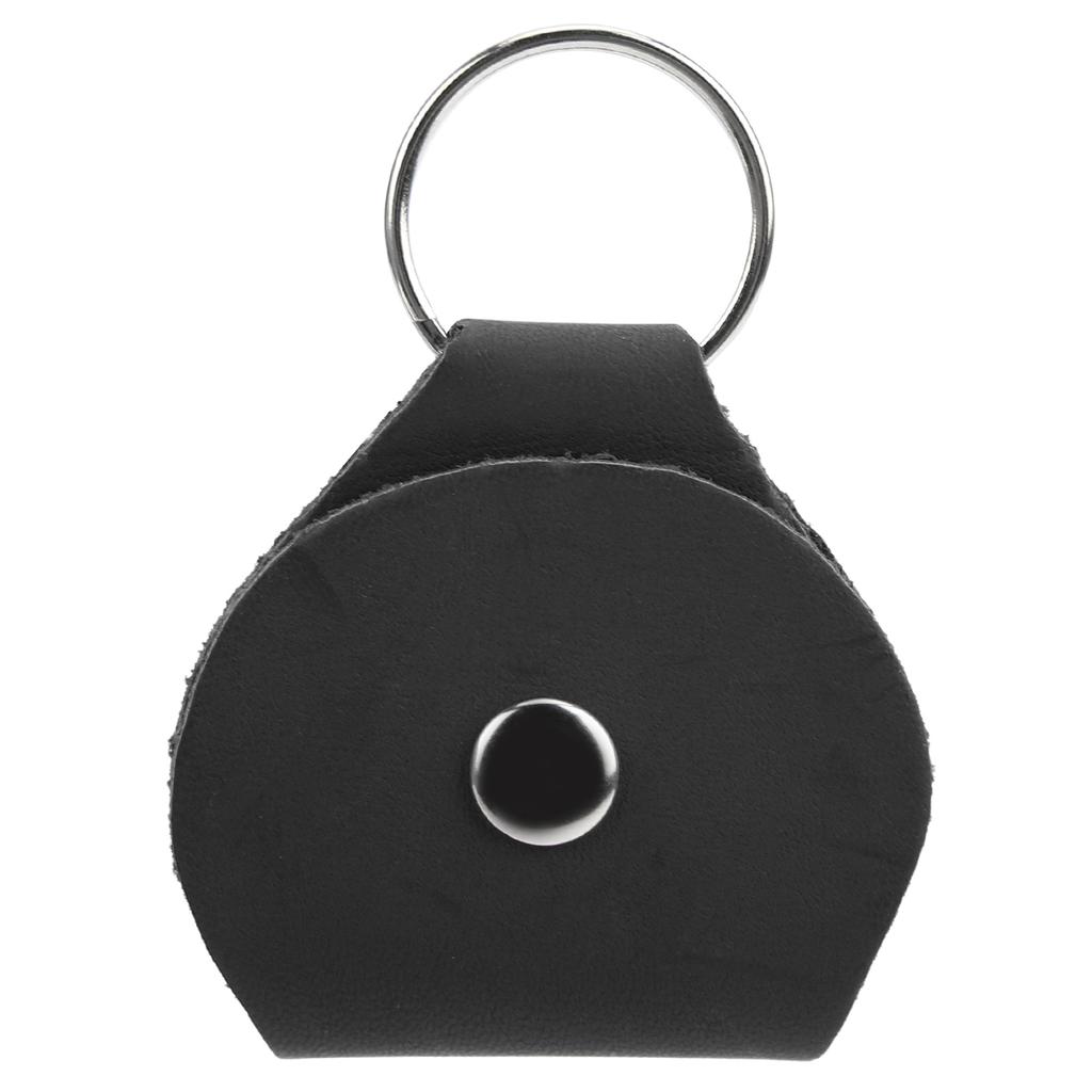 Stylish Guitar Picks Holder Soft PU Leather Plectrum Storage Case Keyring Guitar Accessory
