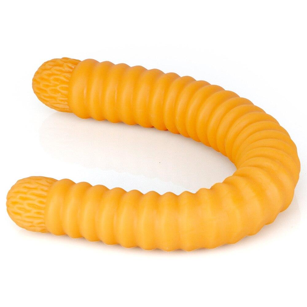 56cm Double-ended Threaded Dildo Oversized Anal Whip Anal Plug   Sex Toys Fisting Realistic Dildo Big Penis Strap On Cock PVC