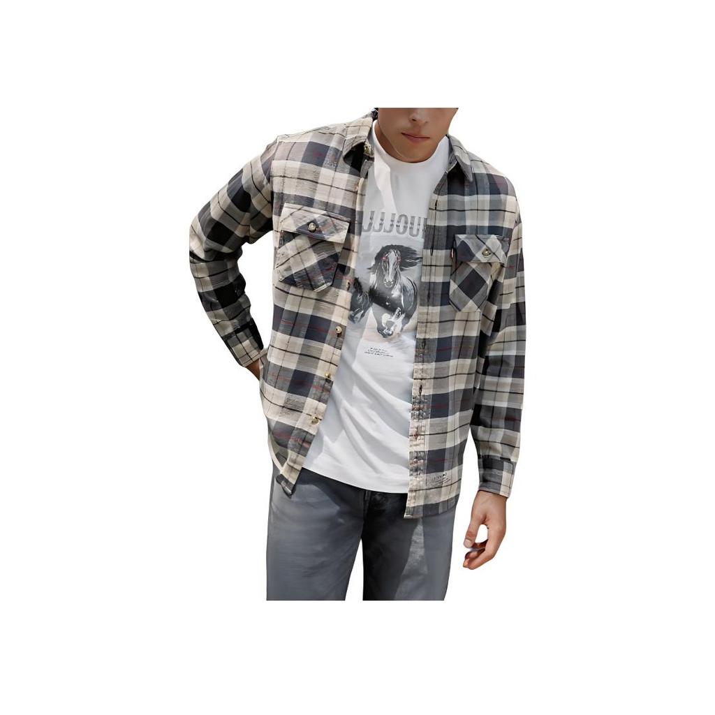 Levis X JJJJound Collaboration FW24 Letter Two Horses Logo Print Design Crew Neck Short Sleeve T-Shirt Unisex T-Shirt White 0002F0001