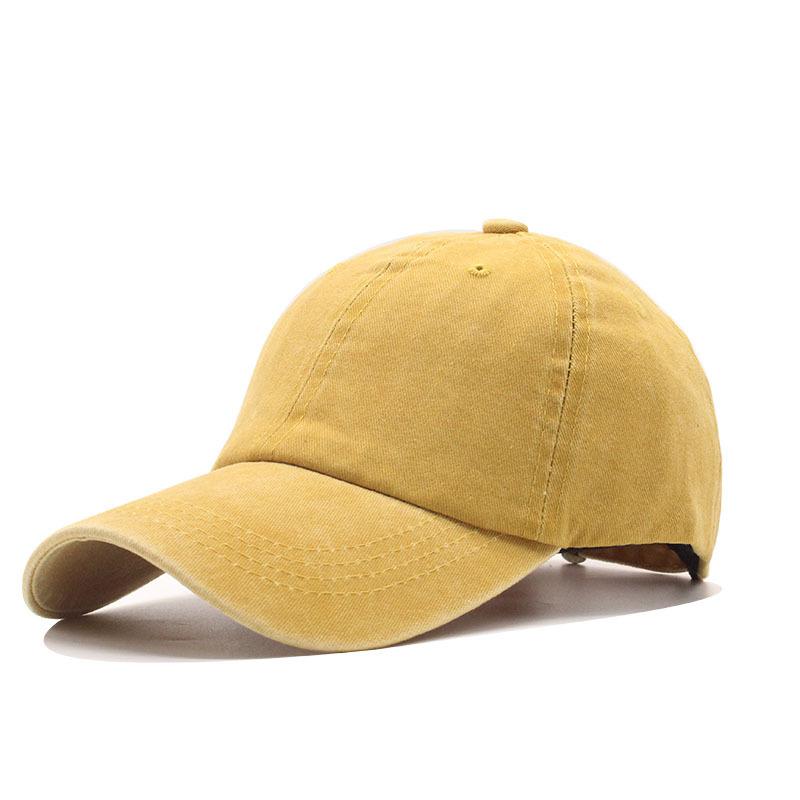 Light Plate Baseball Cap Women'S Washed Cotton Retro Sun Hat Outdoor Men'S Cap
