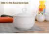 Embossed Ceramic Soup Pot with Lid, Bone China, 8-Inch Large Bowl for Home/Hotel Gift.