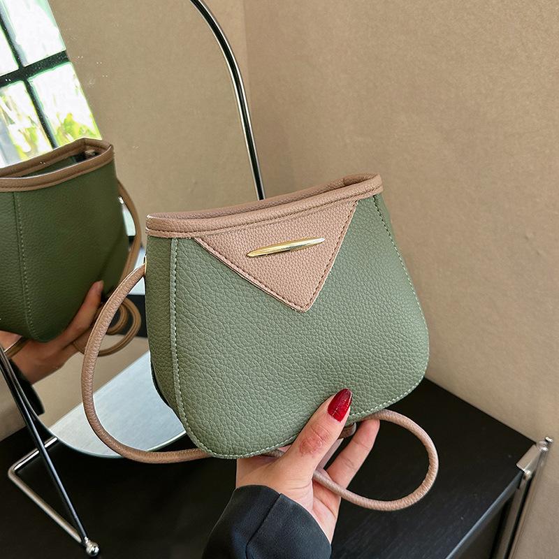 

Small bag women s 2024 summer new Korean version fashionable versatile shoulder messenger bag casual simple women s bucket bag зелений