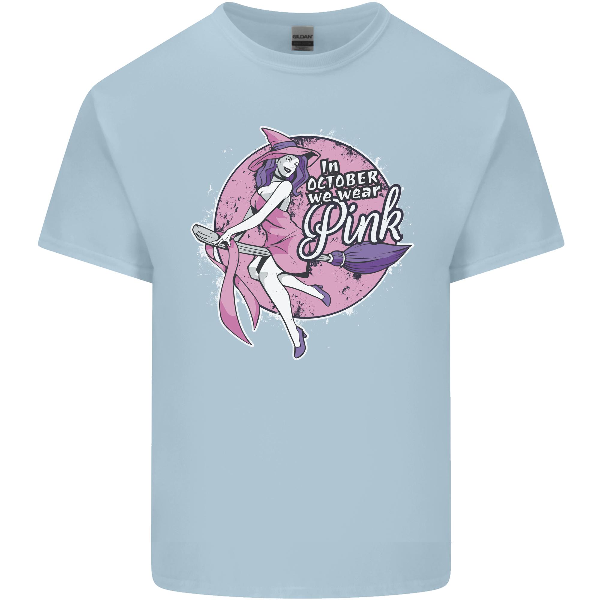 Breast Cancer Awareness Witch Halloween Unisexs Light Cotton TShirt S