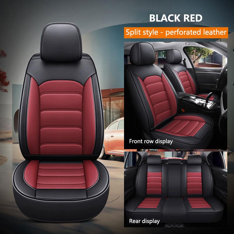 Car Seat Covers Full Set Breathable Leather Auto Front Seat Cover Car Full Seat Protection Cushion Pad Auto Interior Accessories