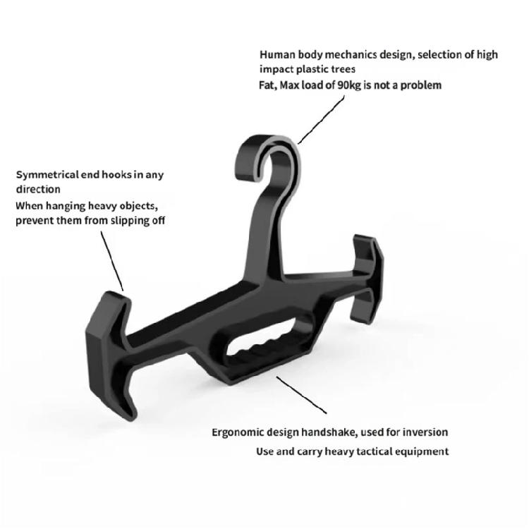 Small Folding Utility Hanger Vest Hanger Plastic Texture Perfect for Travel Storage of Thicken Coat and Adventure Gear