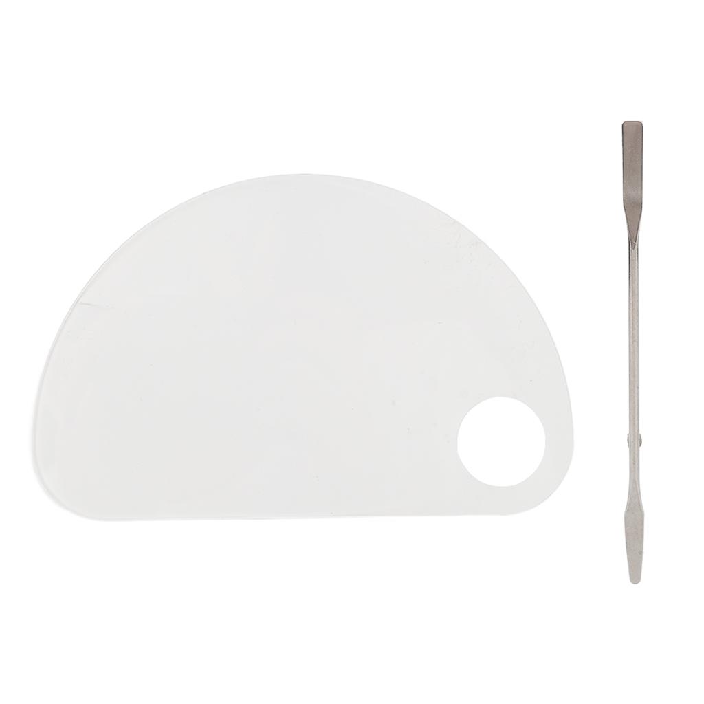 Paint Pallet Acrylic Transparent Semi Circular Avoiding Pollution Smooth Surface Paint Mixing