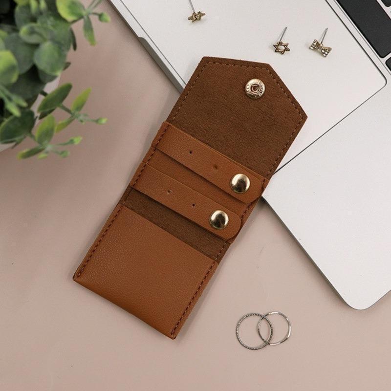 Travel Unique Jewelry Roll Bag Organizers Necklace Storage Box Microfiber Texture Suitable for Rings Earrings Necklaces