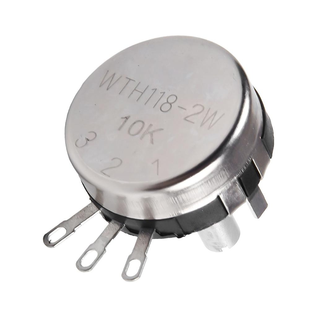 WTH118-2W 10K Ohm Round Shaft Carbon Linear Variable Potentiometer W Dial Knob