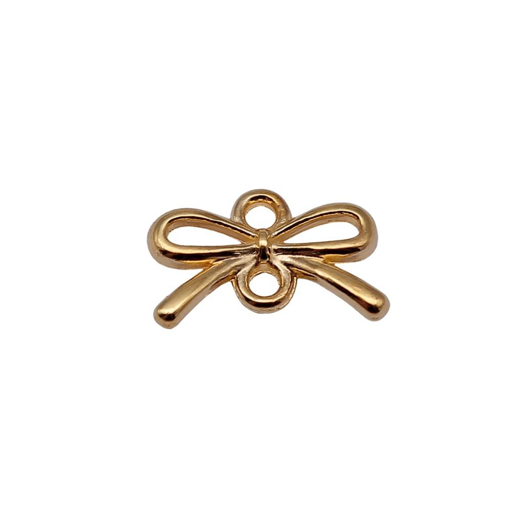 Double Hole Bow Connectors Cute Ribbon Charms For Earring And Bracelet Making