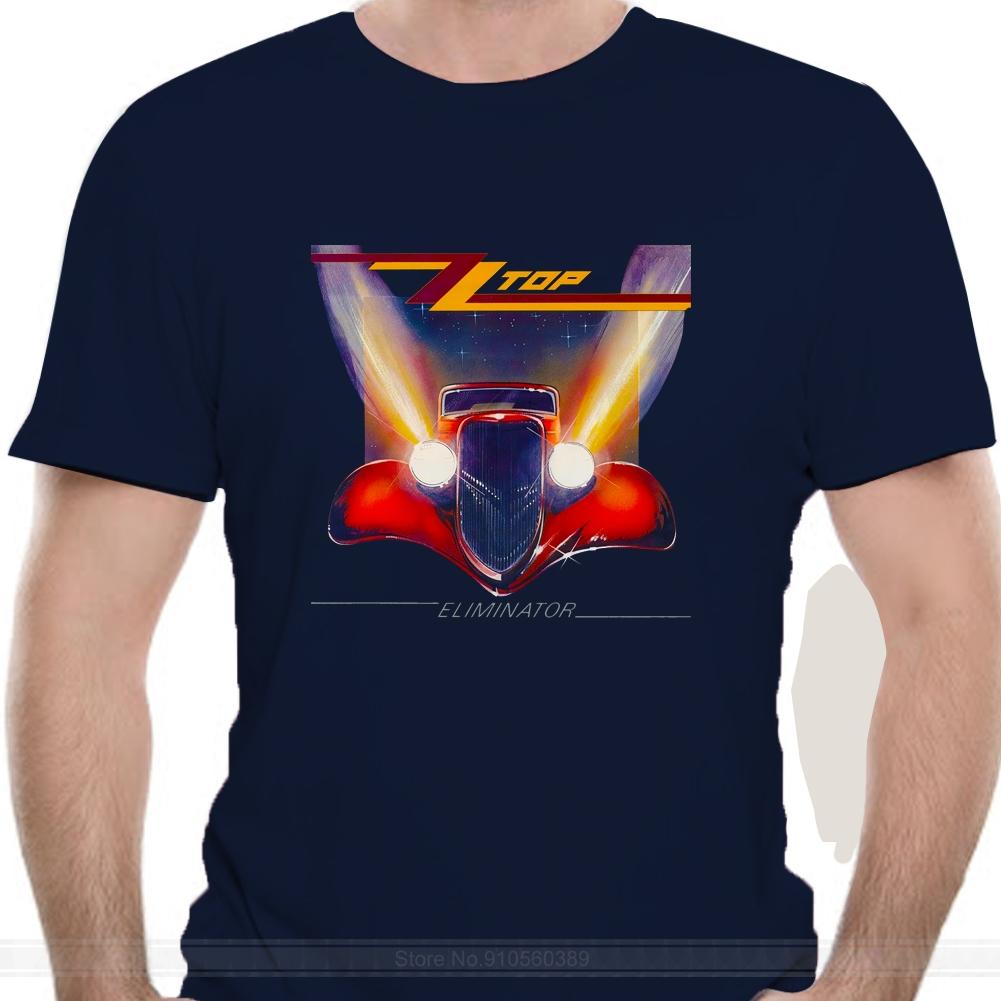 American Classics Mens ZZ Top Eliminator Tops Tee T Shirt Black Classic Rock Band Tee TShirt Popular