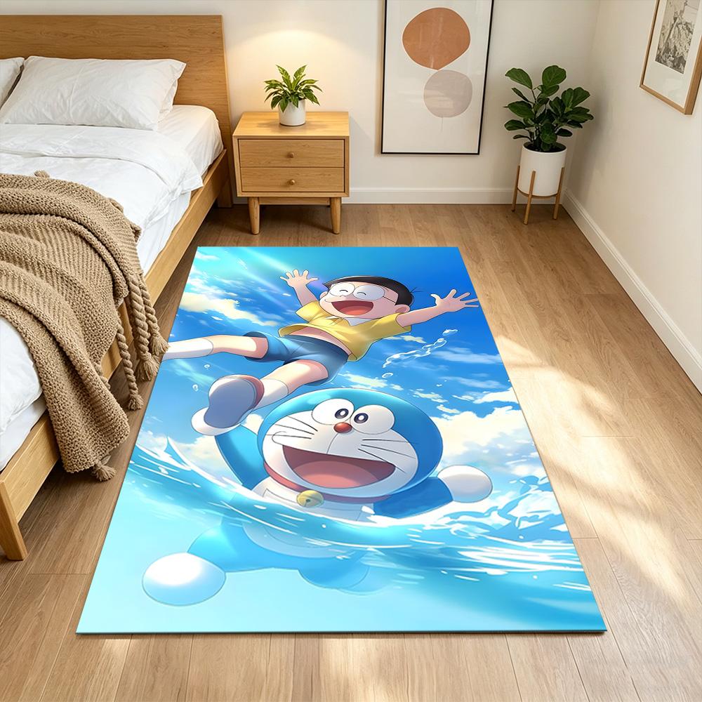 Doraemon Adventure Team Journey Non-Slip Home Carpet Design for Office Decor Living Room Gift
