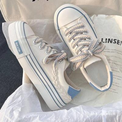 Canvas Shoes Women's Summer Breathable Niche Design Shoes Trendy Shoes Versatile Little White Shoes Thick Baseplate Shoes