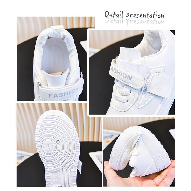 Dětské bílé boty Jarní a podzimní Nové Měkká podrážka Nízké Jednoduché boty Dívčí boty Střední a Velké Dětské Ležérní Tenisky Chlapecké boty
