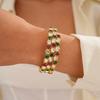 Light Luxury Color Diamond Three-layer Round Bracelet Fashion Temperament Geometric Jewelry
