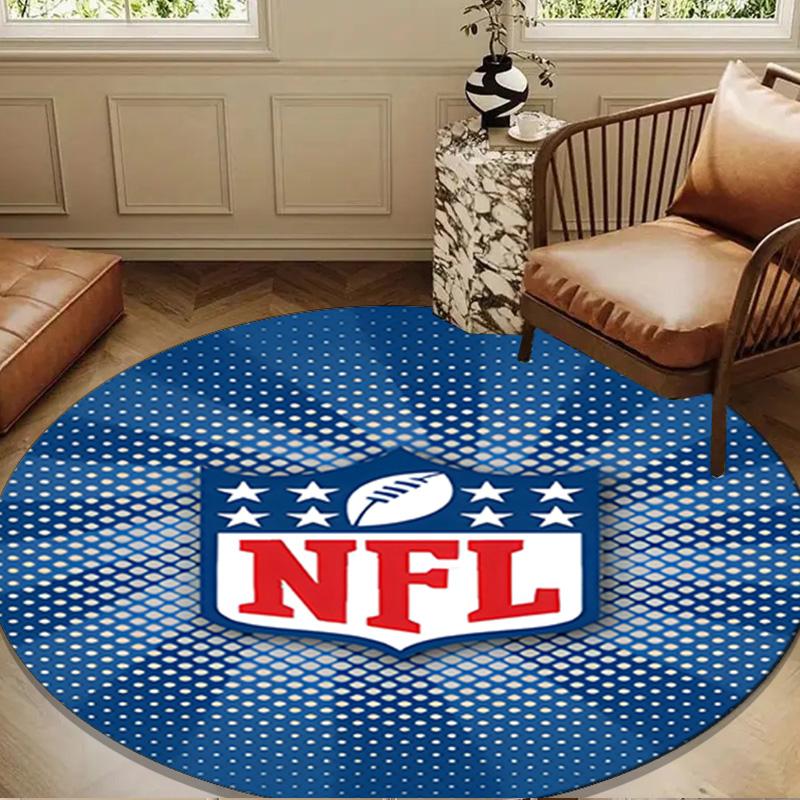 NFL Team Collection Round mat, Anti-slip Circle Carpet Chair rug For livingroom,Bedroom, doormat home decor Gift Christmas Gifts