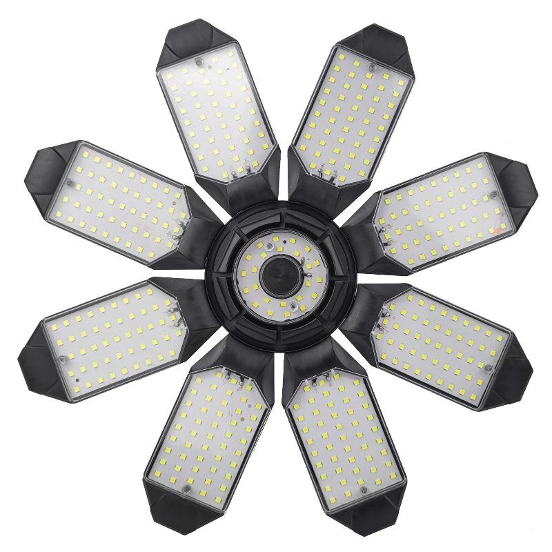 45/60W Leistungsstarke Garagenleuchte LED Faltbare LED-Lampen E27 Verstellbare Mehrfeld-Deckenleuchte für Werkstattlagerbeleuchtung