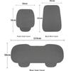 Autositzbezug vorne hinten Flachs Autositzkissenschutz Pad Matte mit Rückenlehne Kopfstützenbezug Autoinnenraum für SUV Van