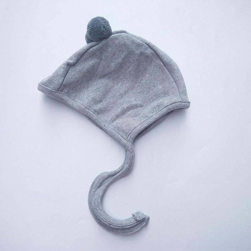 Unisex Newborn Pure Cotton Fontanelle Hat with Cute Double Pom-Poms – First Month Boneless Protection for Spring, Autumn, and Winter
