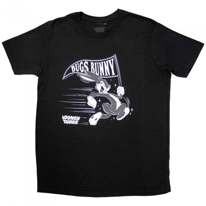 Looney Tunes Unisex Adult Bugs Bunny Flag T-Shirt S noir