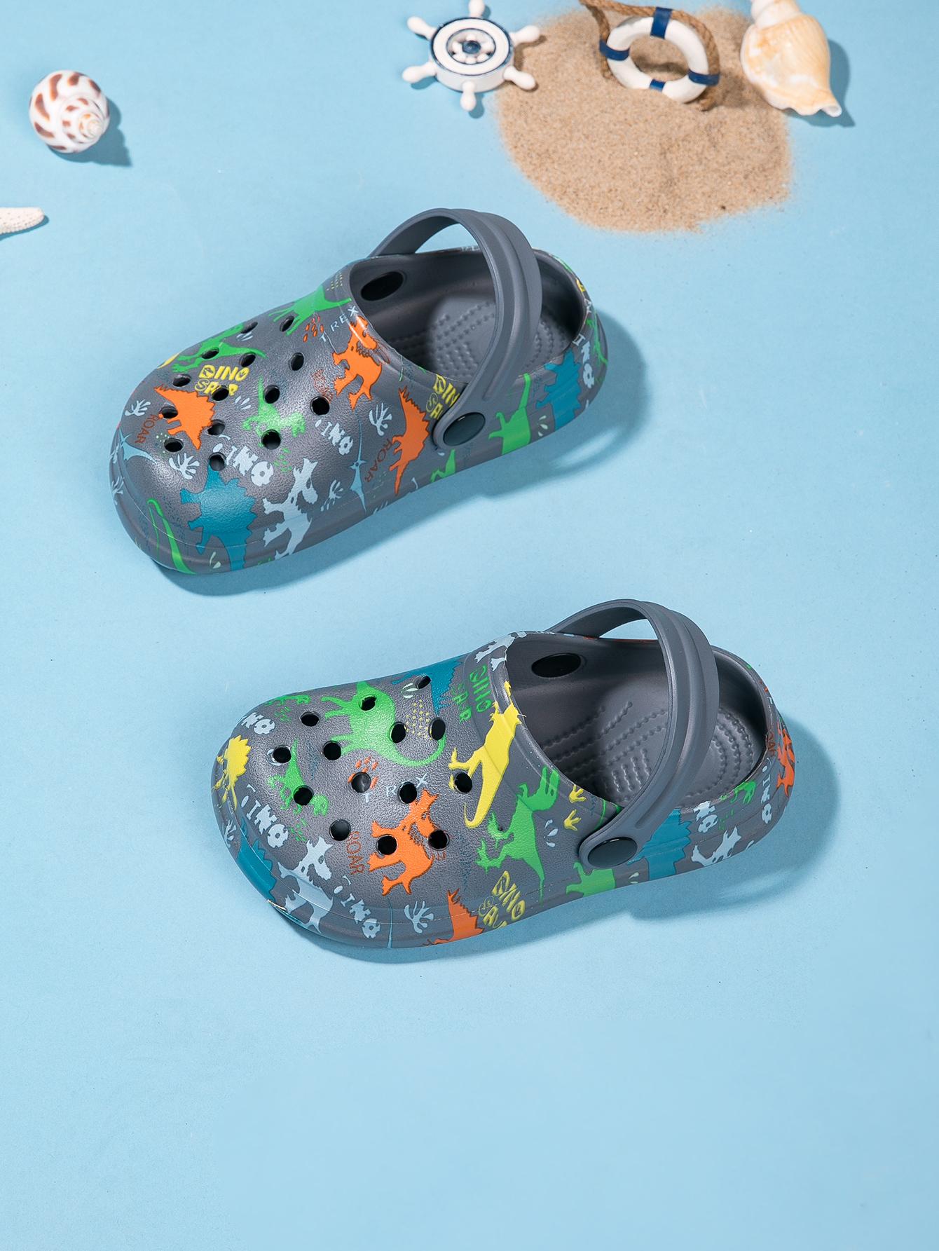 

Summer Boys Fashion, Leisure, Comfortable Home Outdoor Beach Dinosaur Cave Shoes 24